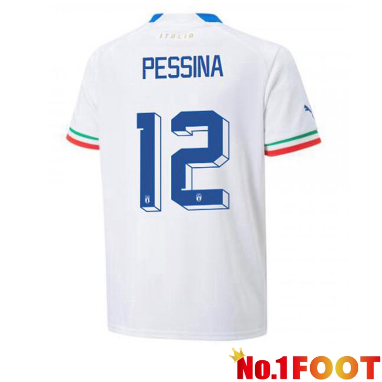 Italy (Pessina 12) Football Jerseys Away White 2022-2023