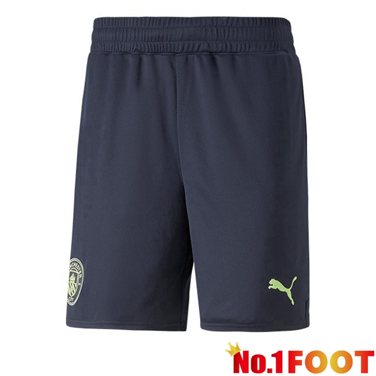 Manchester City Third Football Shorts Green Black 2022-2023