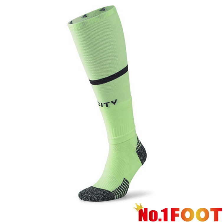 Manchester City Football Socks Third Green Black 2022-2023