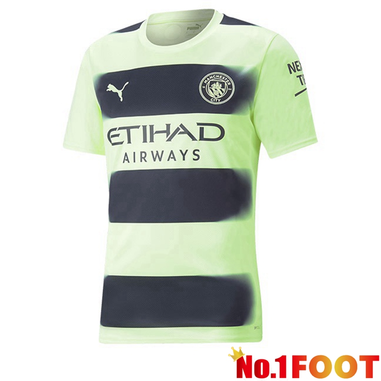 Manchester City Football Jerseys Third Green Black 2022-2023