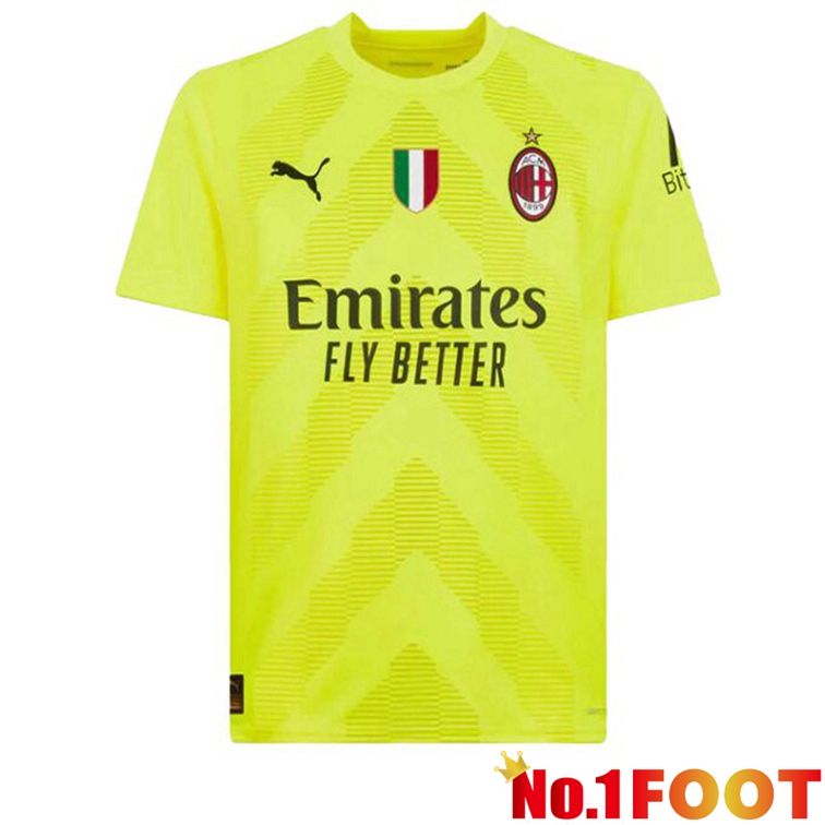 AC Milan Goalkeeper Football Jerseys Yellow 2022-2023