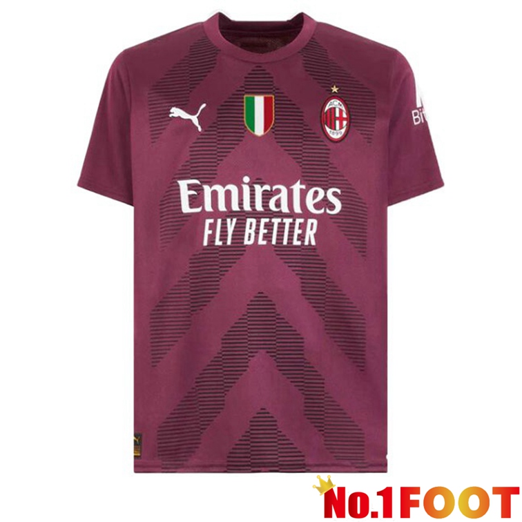 AC Milan Goalkeeper Football Jerseys Red 2022-2023