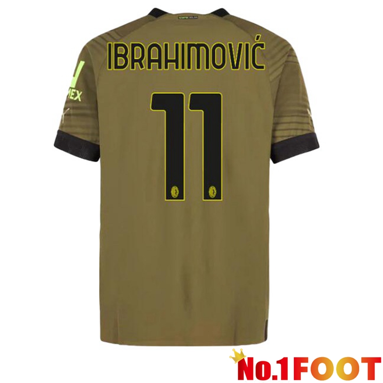 AC Milan (IBRAHIMOVIĆ 11) Football Jerseys Third Marron 2022-2023