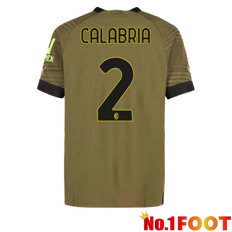 AC Milan (CALABRIA 2) Football Jerseys Third Marron 2022-2023