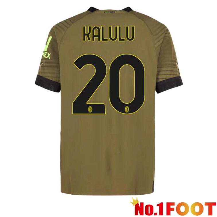 AC Milan (KALULU 20) Football Jerseys Third Marron 2022-2023