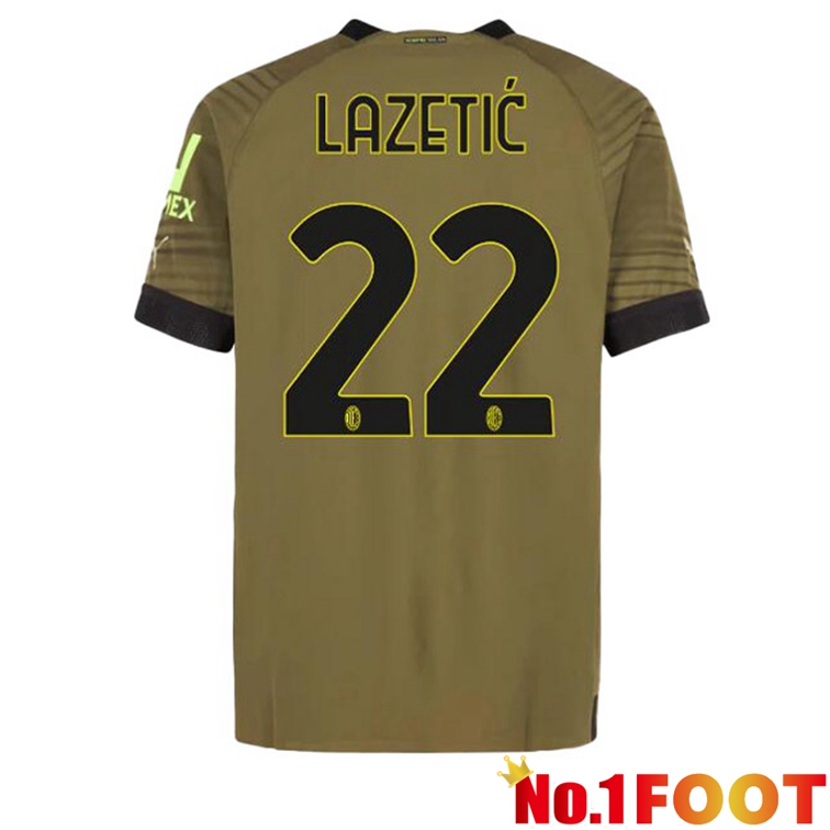 AC Milan (LAZETIĆ 22) Football Jerseys Third Marron 2022-2023