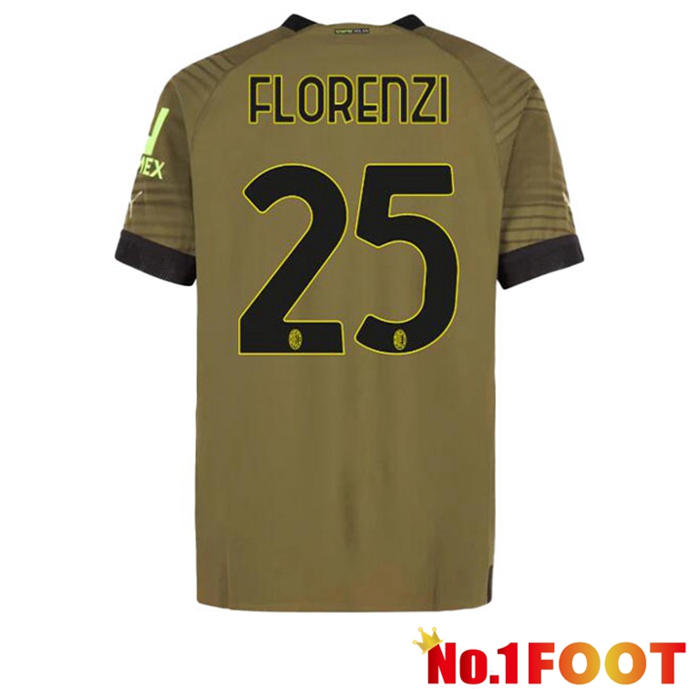 AC Milan (FLORENZI 25) Football Jerseys Third Marron 2022-2023