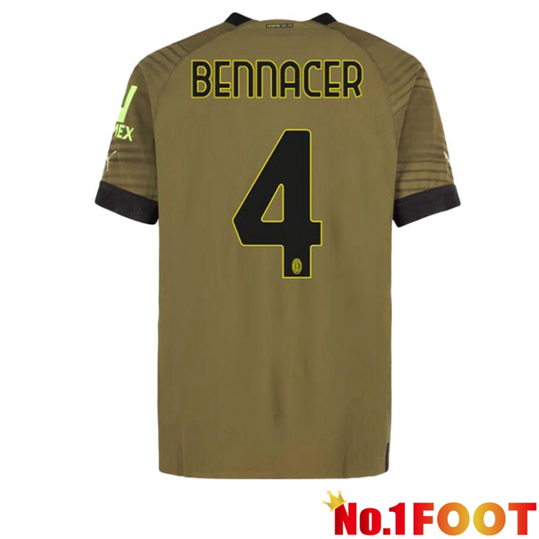 AC Milan (BENNACER 4) Football Jerseys Third Marron 2022-2023