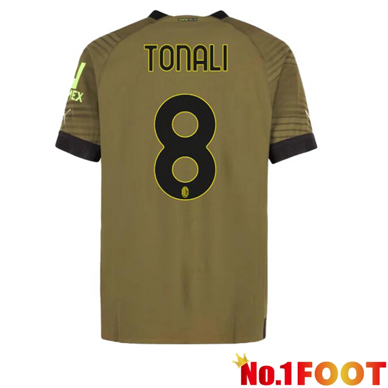 AC Milan (TONALI 8) Football Jerseys Third Marron 2022-2023 - Click Image to Close