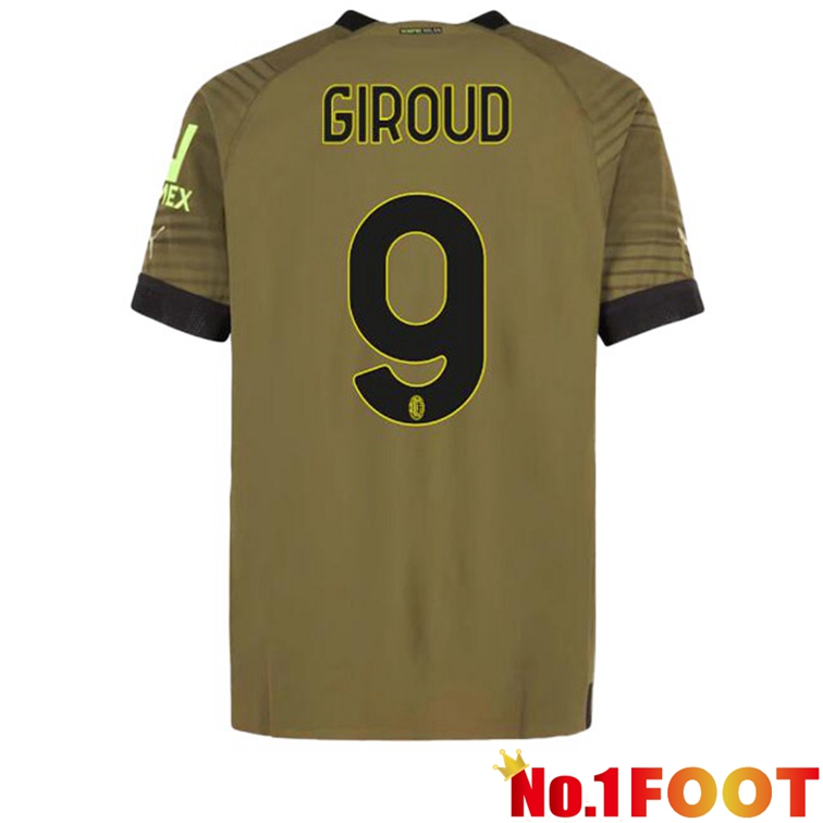 AC Milan (GIROUD 9) Football Jerseys Third Marron 2022-2023