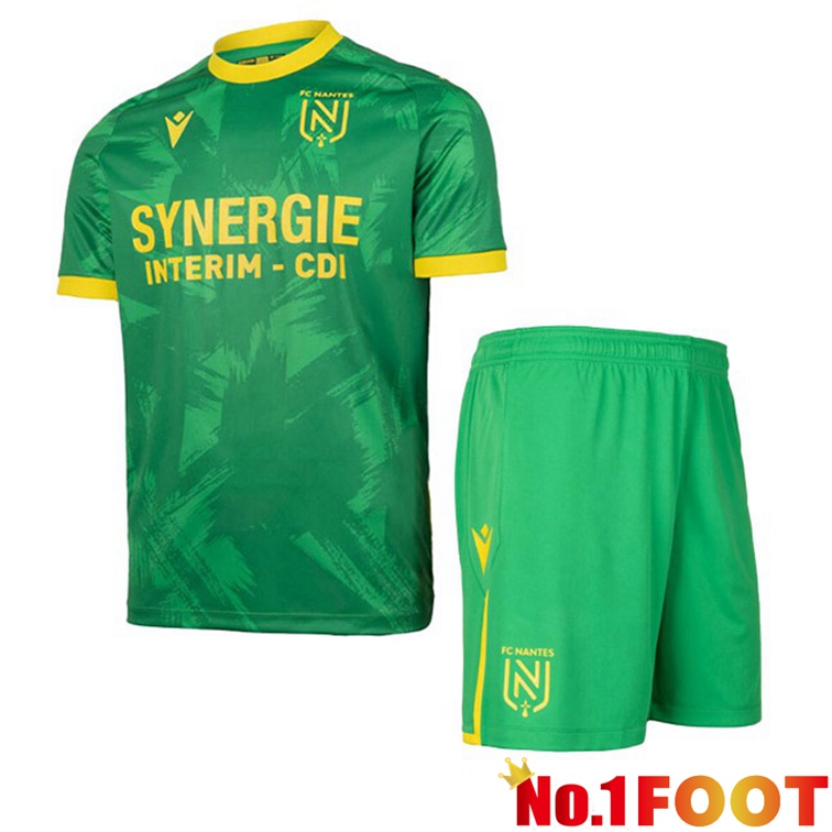 FC Nantes Kids Football Jerseys Away Green 2022-2023