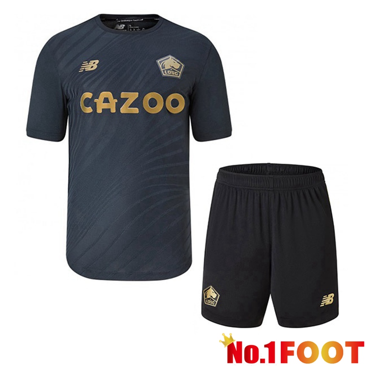 Lille OSC Kids Football Jerseys Third Black 2022-2023