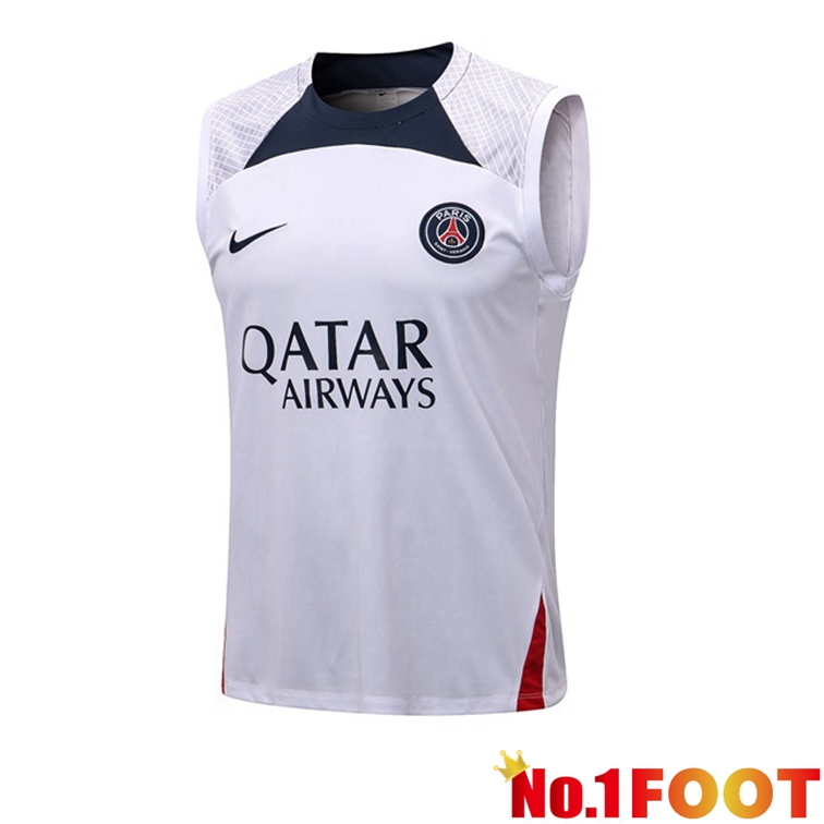 Paris PSG White Football Vest 2022-2023