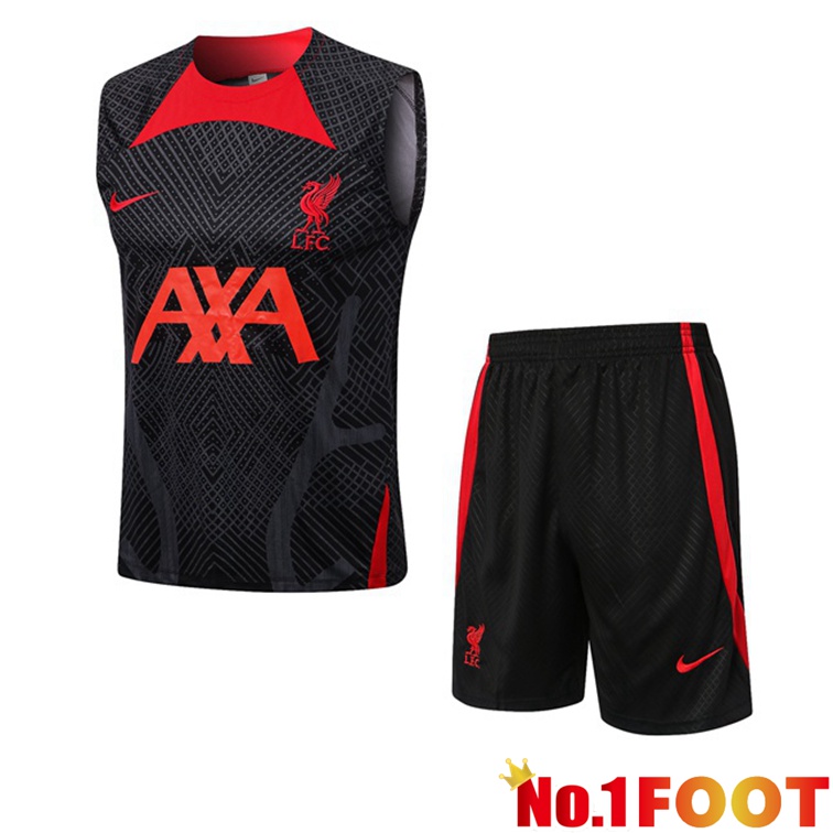 FC Liverpool Football Vest + Shorts Black 2022-2023