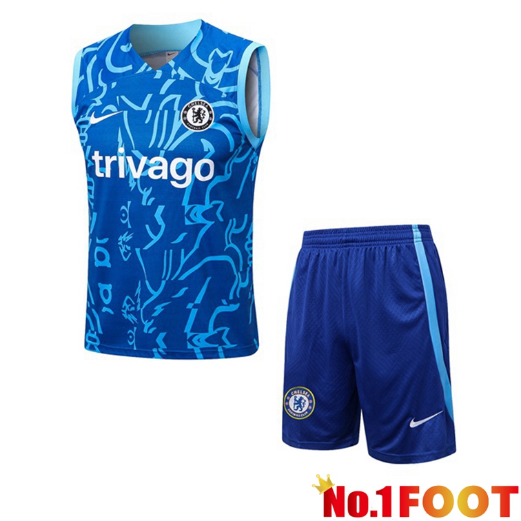 FC Chelsea Football Vest + Shorts Blue 2022-2023