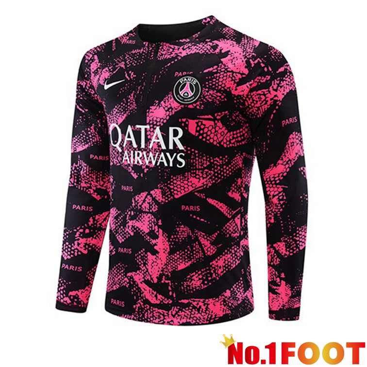 Paris PSG Training Sweatshirt Rose Black 2022-2023