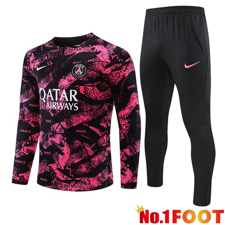 Paris PSG Training Tracksuit Rose Black 2022-2023