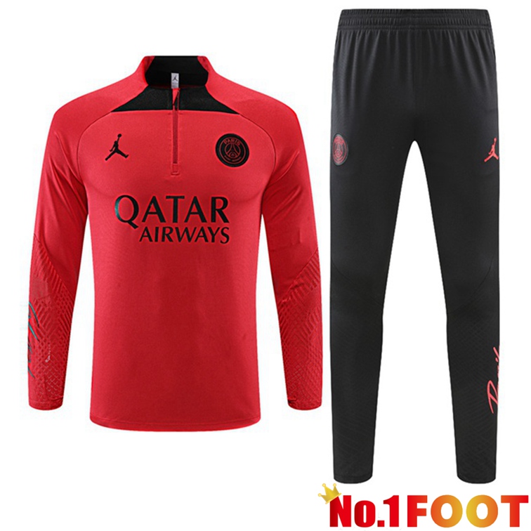 Paris PSG Training Tracksuit Red 2022-2023