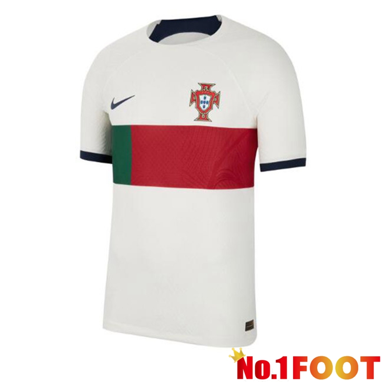 Portugal Football Jerseys Away White Red 2022-2023