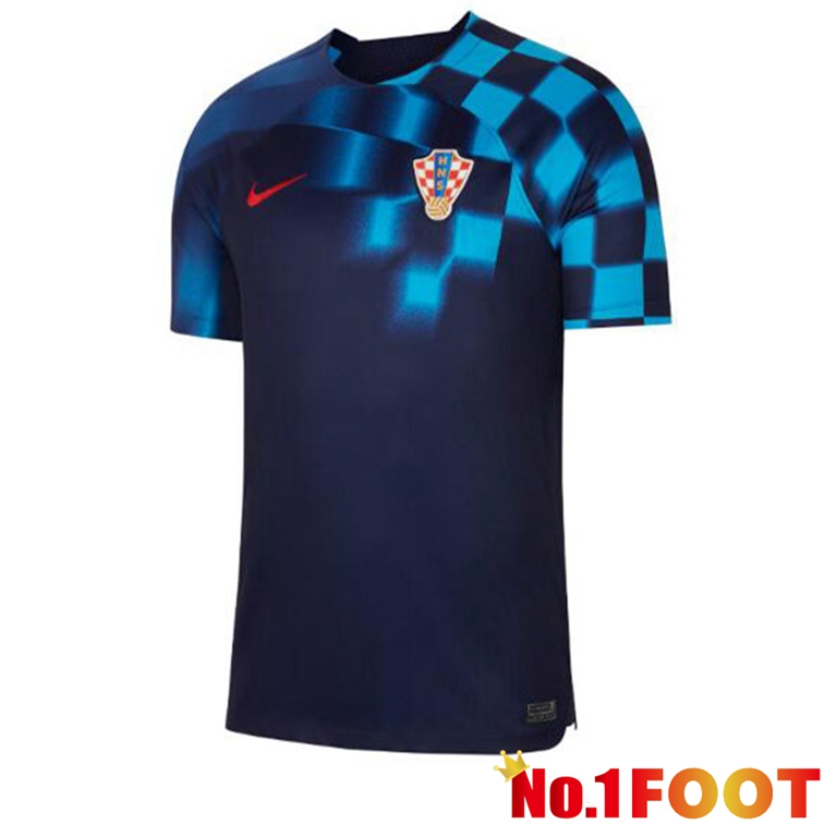 Croatia Football Jerseys Away Black Blue 2022-2023