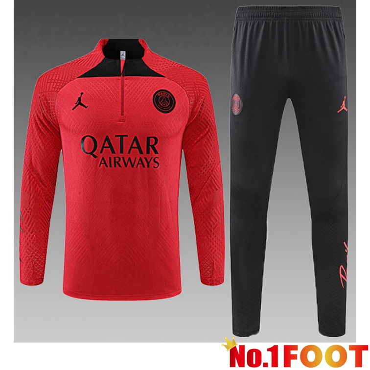 Paris PSG Kids Training Tracksuit Red 2022-2023