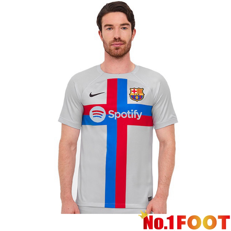 FC Barcelona Football Jerseys Third Gray 2022-2023