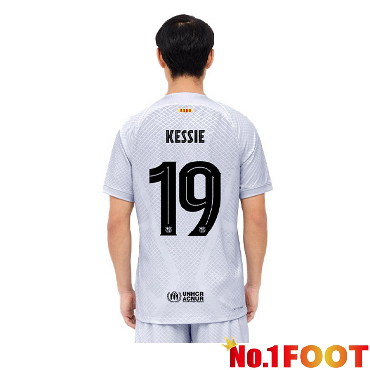 FC Barcelona (KESSIE 19) Football Jerseys Third Gray 2022-2023