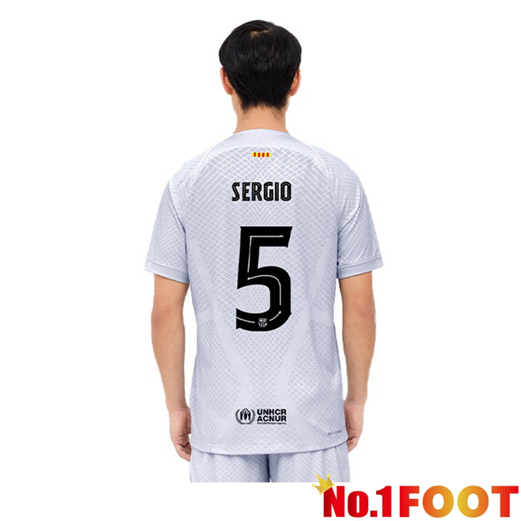 FC Barcelona (SERGIO 5) Football Jerseys Third Gray 2022-2023