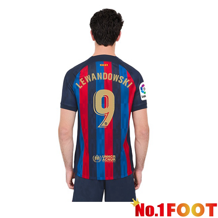 FC Barcelona (Lewandowski 9) Football Jerseys Away Yellow 2022-2023