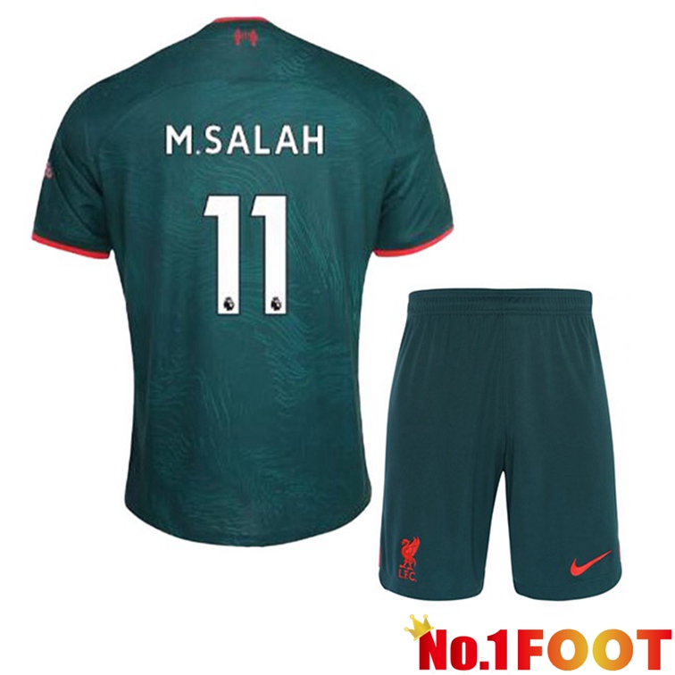 FC Liverpool (M.SALAH 11) Kids Football Jerseys Third Green 2022-2023