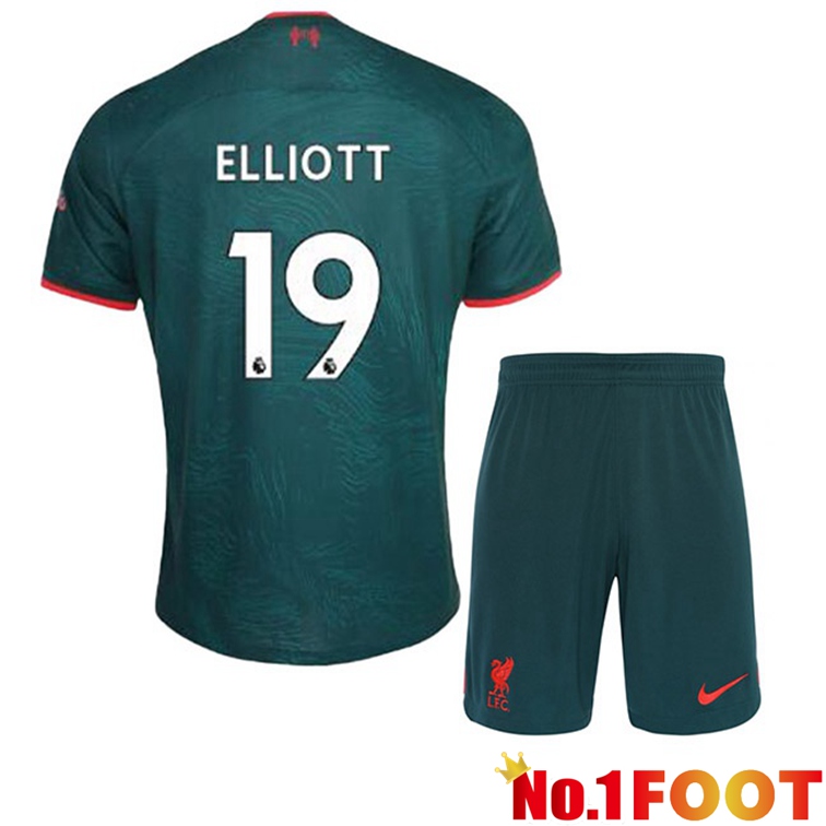 FC Liverpool (ELLIOTT 19) Kids Football Jerseys Third Green 2022-2023