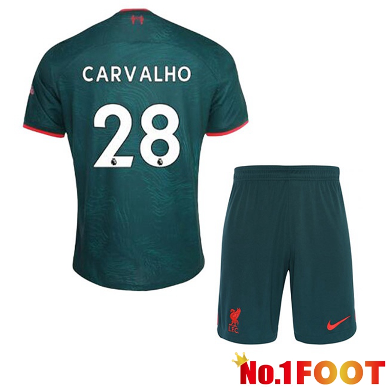 FC Liverpool (CARVALHO 28) Kids Football Jerseys Third Green 2022-2023