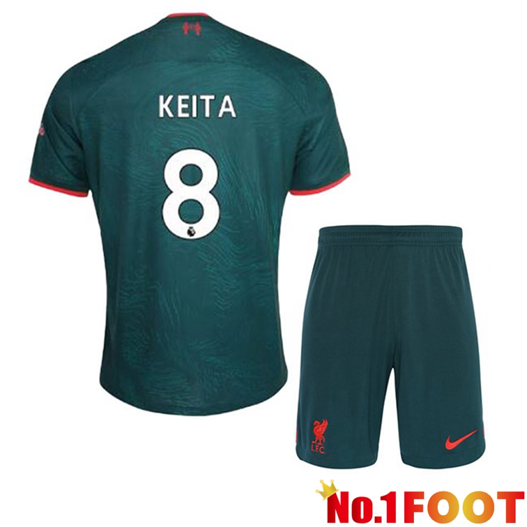 FC Liverpool (KEITA 8) Kids Football Jerseys Third Green 2022-2023