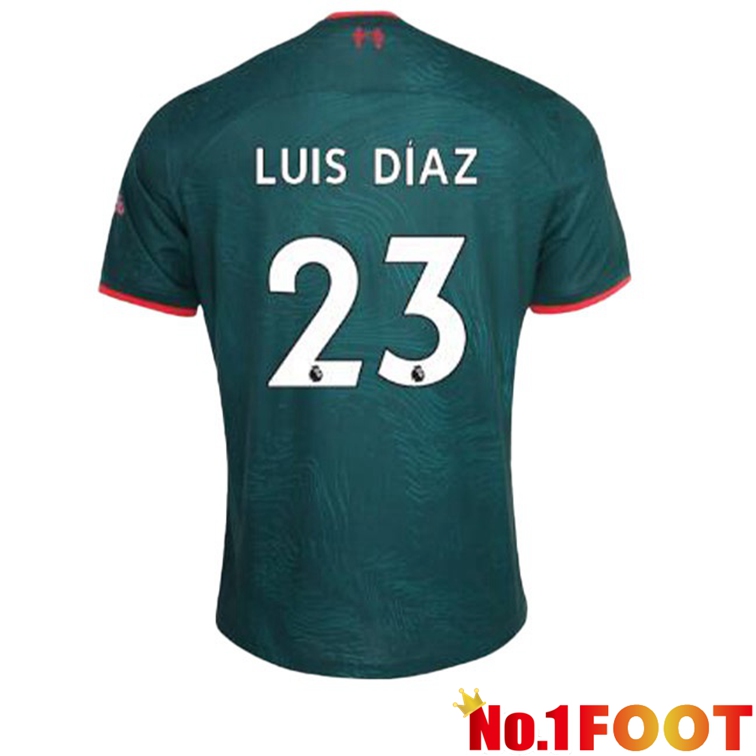 FC Liverpool (LUIS DÍAZ 23) Football Jerseys Third Green 2022-2023