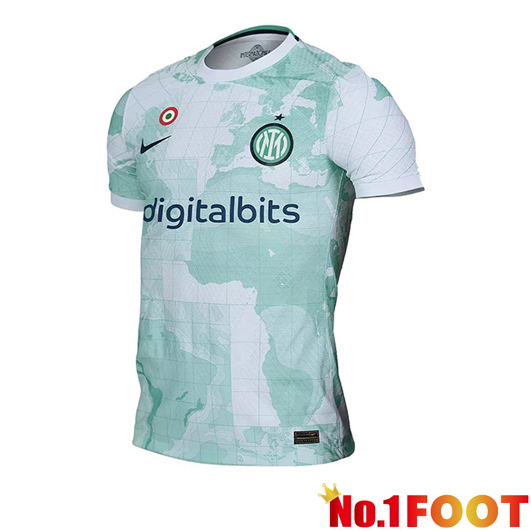 Inter Milan Football Jerseys Away White Green 2022-2023