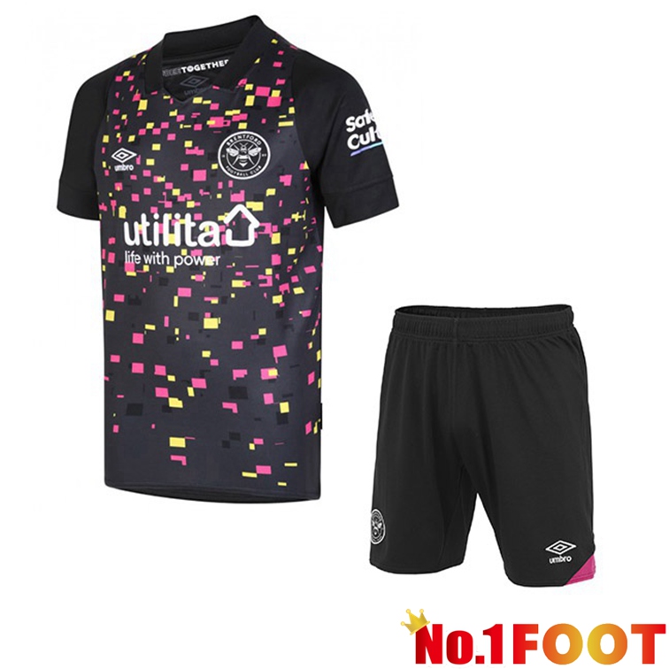 Brentford FC Kids Football Jerseys Third Black 2022-2023