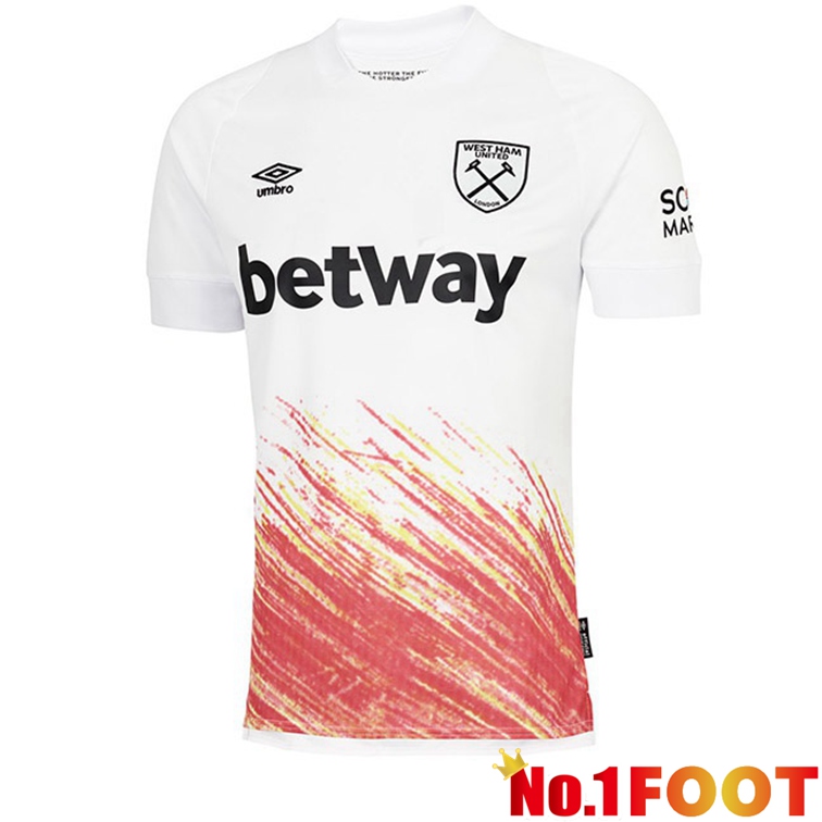 West Ham Football Jerseys Third White Red 2022-2023