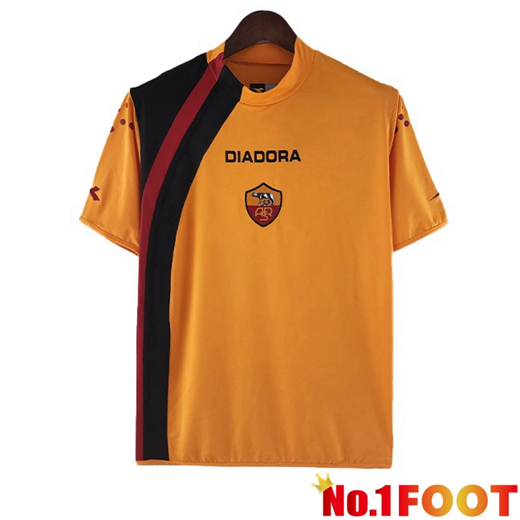 AS Roma Retro Football Jerseys Home Orange 2005-2006