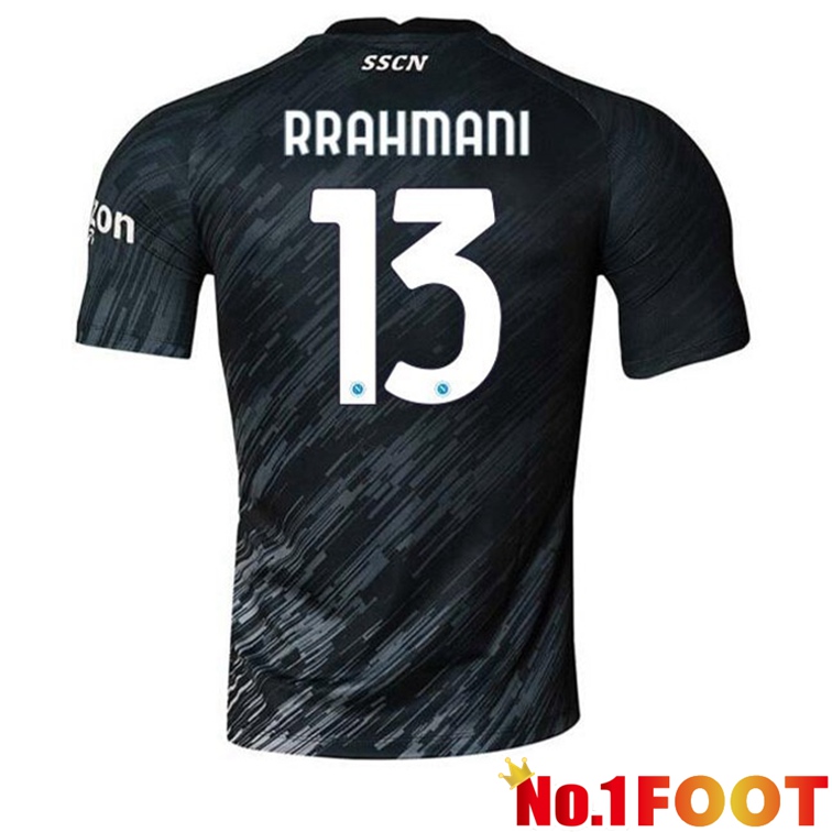 SSC Napoli (Rrahmani 13) Football Jerseys Third Black 2022-2023