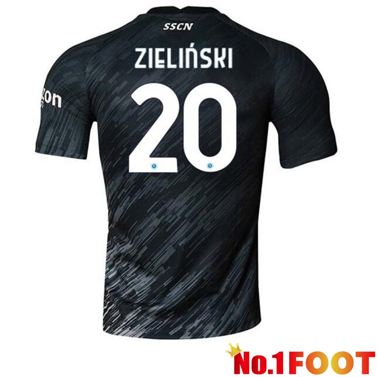 SSC Napoli (Zieliński 20) Football Jerseys Third Black 2022-2023