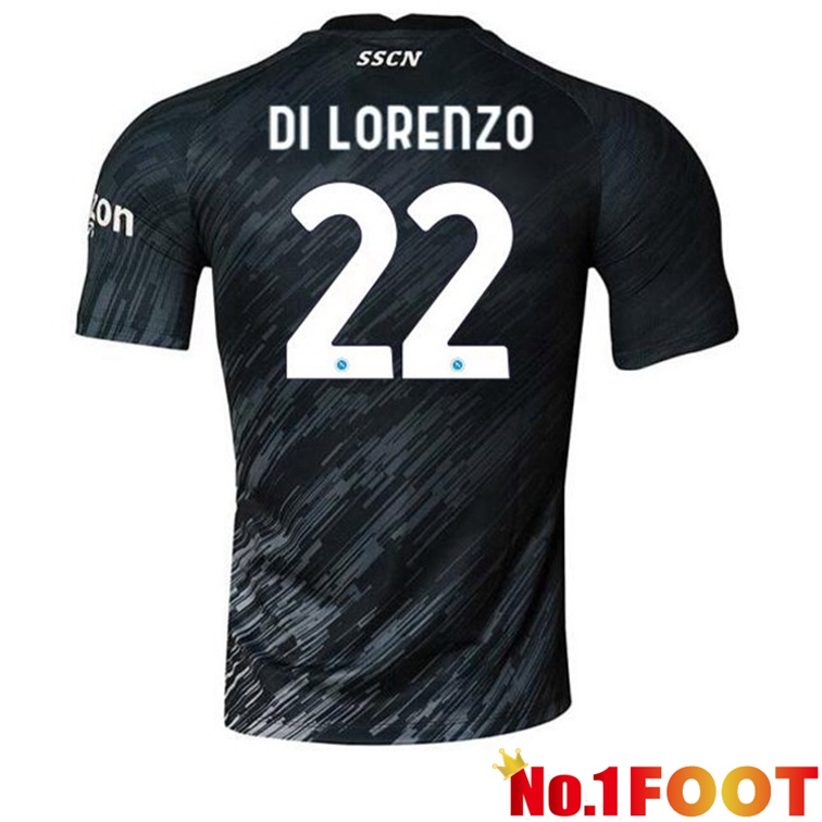 SSC Napoli (Di Lorenzo 22) Football Jerseys Third Black 2022-2023