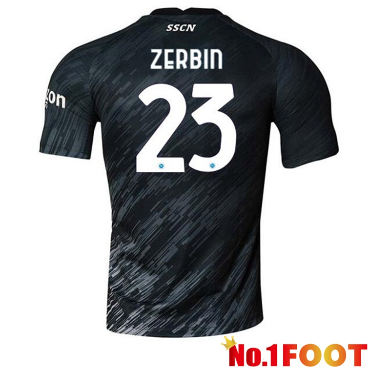 SSC Napoli (Zerbin 23) Football Jerseys Third Black 2022-2023