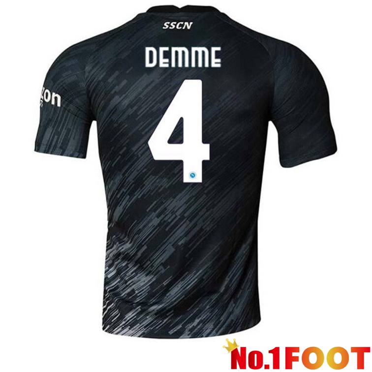 SSC Napoli (Demme 4) Football Jerseys Third Black 2022-2023