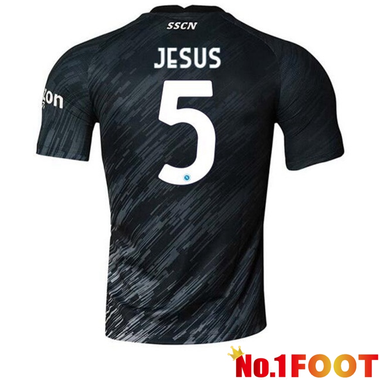 SSC Napoli (Jesus 5) Football Jerseys Third Black 2022-2023