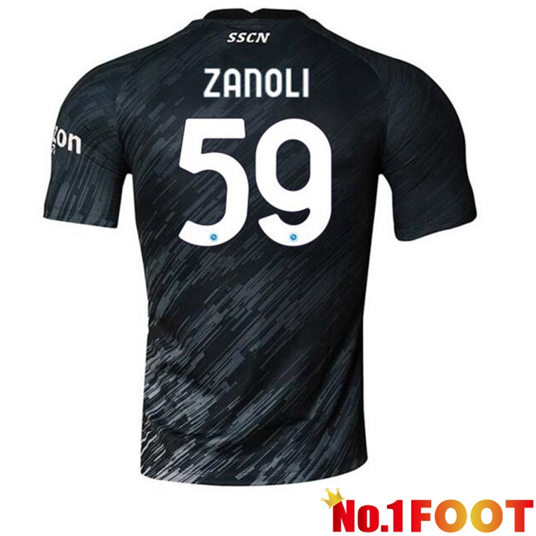 SSC Napoli (Zanoli 59) Football Jerseys Third Black 2022-2023