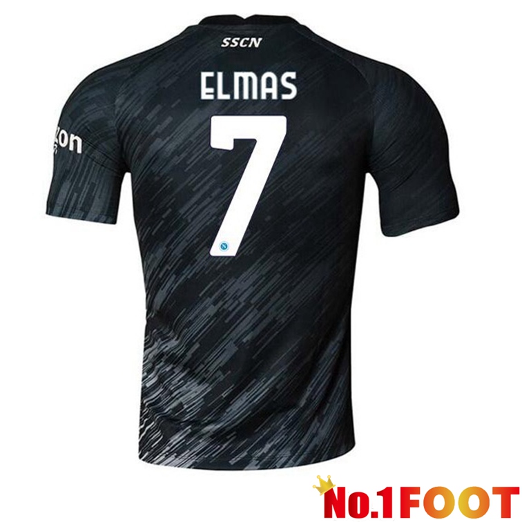 SSC Napoli (Elmas 7) Football Jerseys Third Black 2022-2023