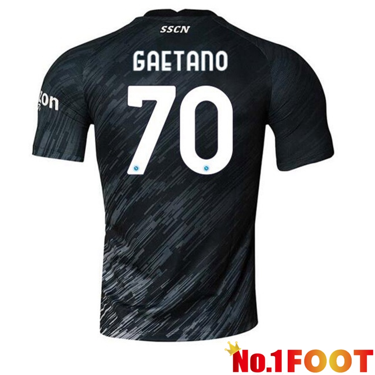 SSC Napoli (Gaetano 70) Football Jerseys Third Black 2022-2023