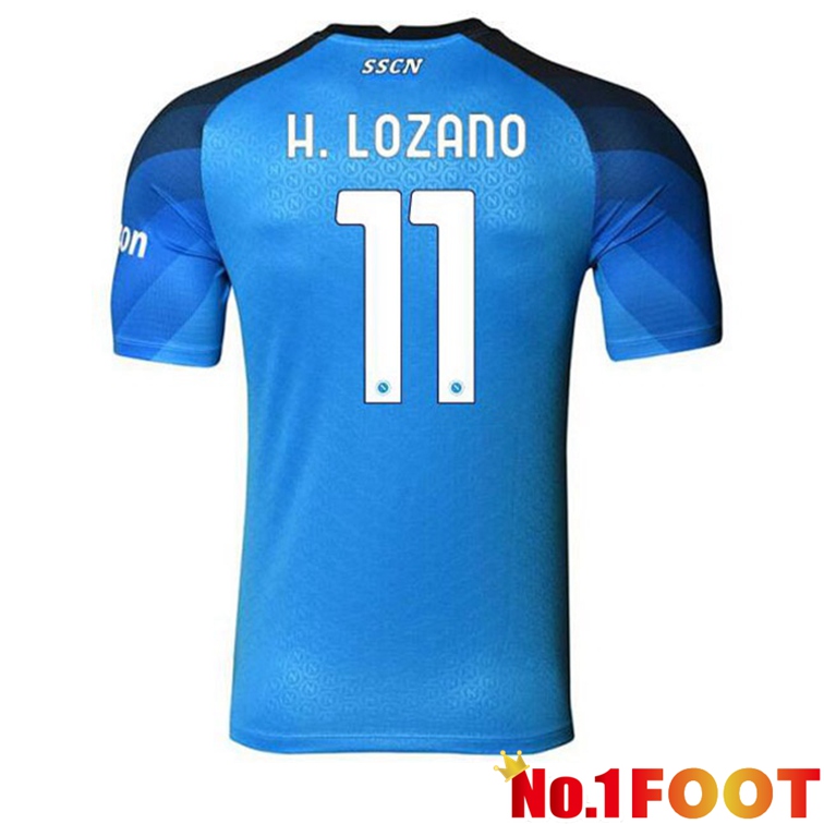 SSC Napoli (H. Lozano 11) Football Jerseys Home Blue 2022-2023