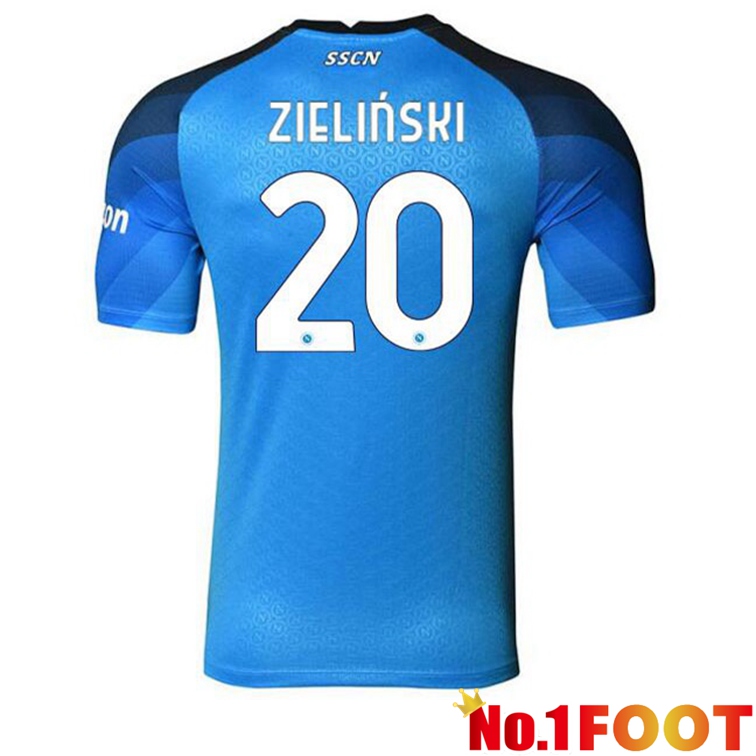 SSC Napoli (Zieliński 20) Football Jerseys Home Blue 2022-2023