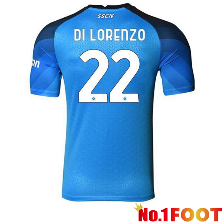 SSC Napoli (Di Lorenzo 22) Football Jerseys Home Blue 2022-2023